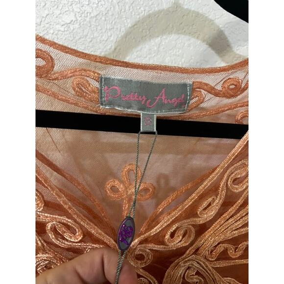 NWT Pretty Angels Boho butterfly top sheer dressy fairycore festival pretty sz S - Picture 3 of 12